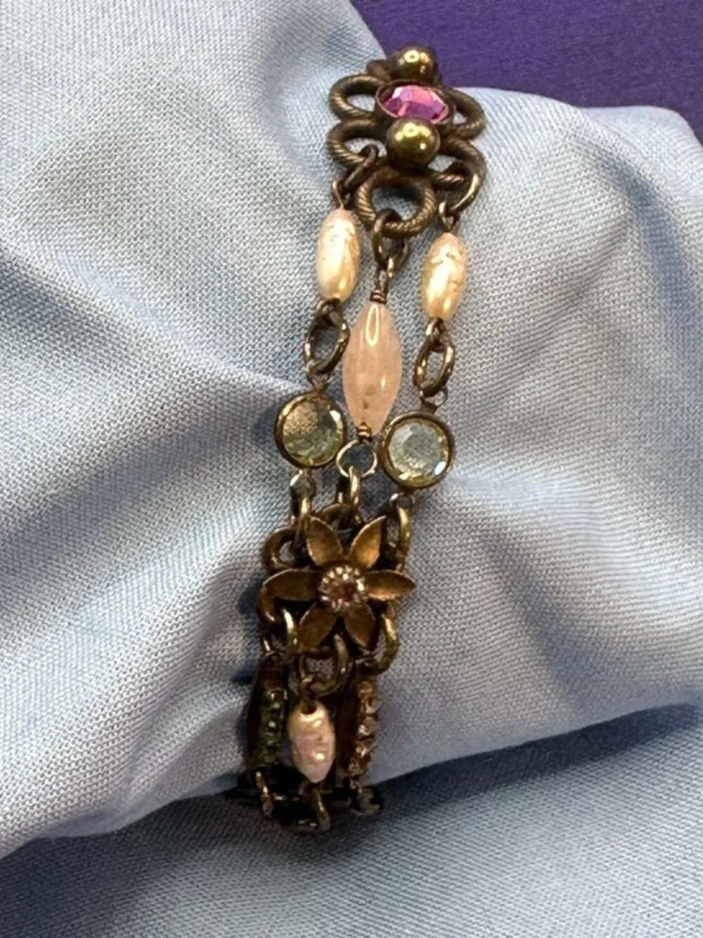 VTG Sorrelli Victorian Revival Swarovski Crystal Bracelet